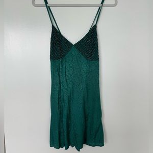 Free People Teal Beaded Dress